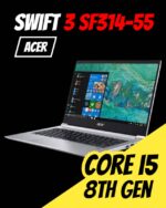 Acer Swift 3 SF314-55 Corei7 8800 | Ram: 4 GB | Hard:  SSD 128  لپ تاپ ایسر مانیتور 14 اینچ ( کارکرده نسل 8 ) - تصویر 5