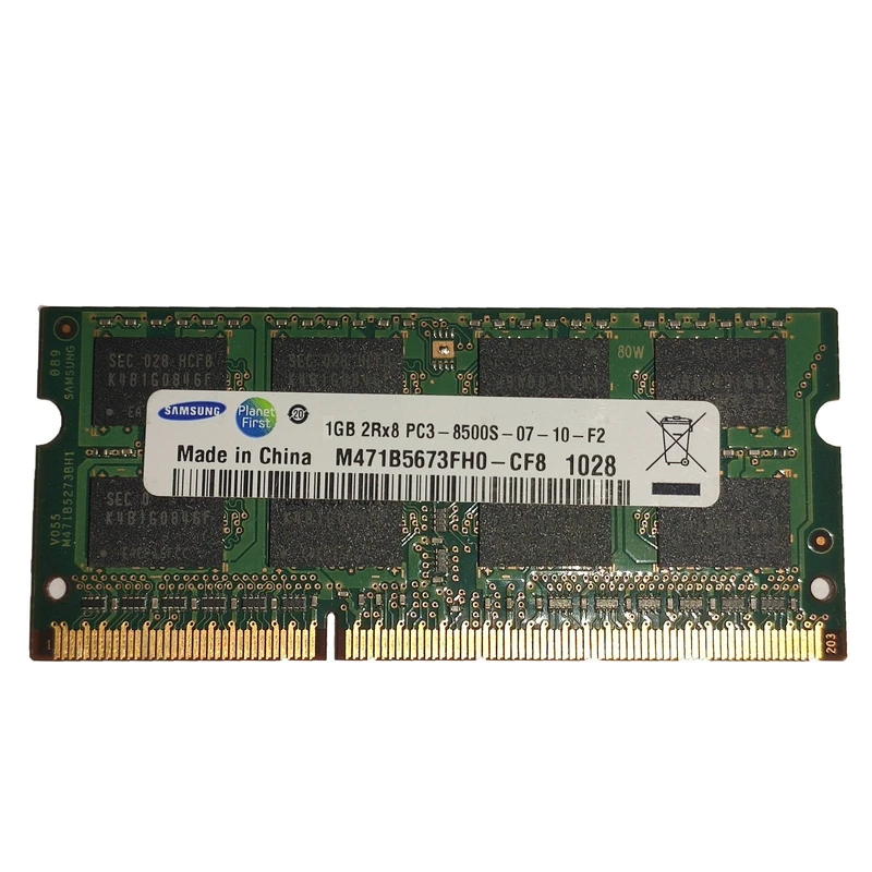 10 رم لپ تاپ DDR3 تک کاناله 1066 مگاهرتز PC3 سامسونگ مدل 8500s ظرفیت 1 گیگابایت - تصویر 1