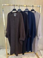 مانتو ماکسی بغل دکمه خنک ( فروش فقط عمده ) - تصویر 2