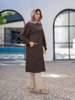 مانتو ماکسی بغل دکمه خنک ( فروش فقط عمده ) - تصویر 3