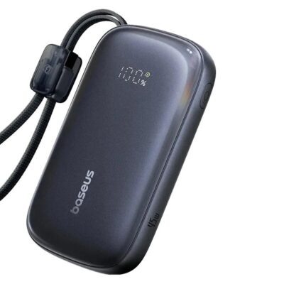 پاور بانک فست شارژ باسئوس EnerFill FC21 Qpow 3 Ultra E0027P PD 45W ظرفیت 20000 میلی آمپر ساعت