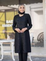 مانتو کرپ ژاکارد سنگ ( فروش فقط عمده )