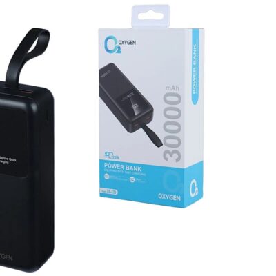 پاور بانک فست شارژ اکسیژن OX-120 PD 22.5W ظرفیت 30000 میلی آمپر ساعت